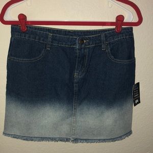 ombré jean skirt